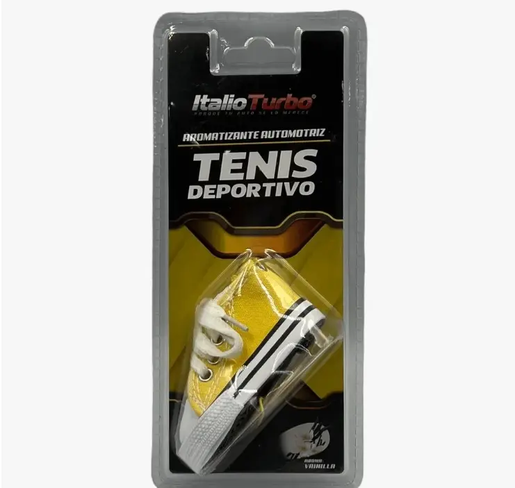Aromatizante de vainilla con forma de tenis