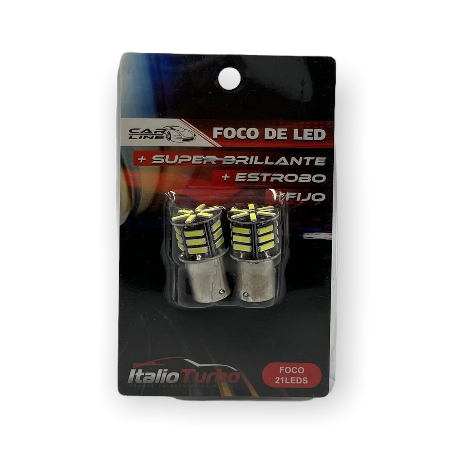 Foco de 21 LED 2 polos con patas disparejas (1034) — Blanco
