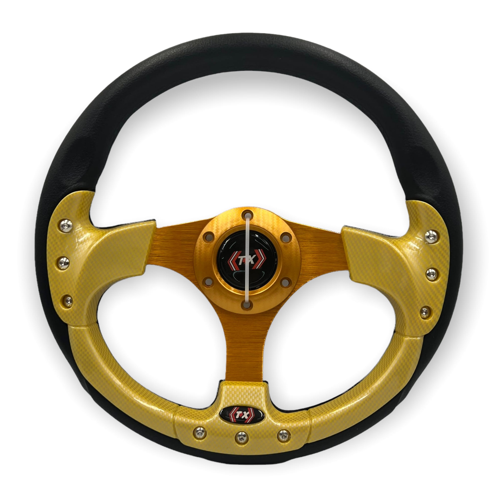 Volante deportivo color amarillo 