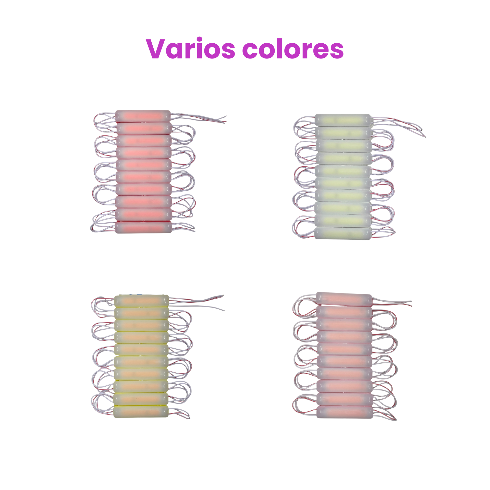 Modulo LED encapsulado tira de 20 piezas en varios colores