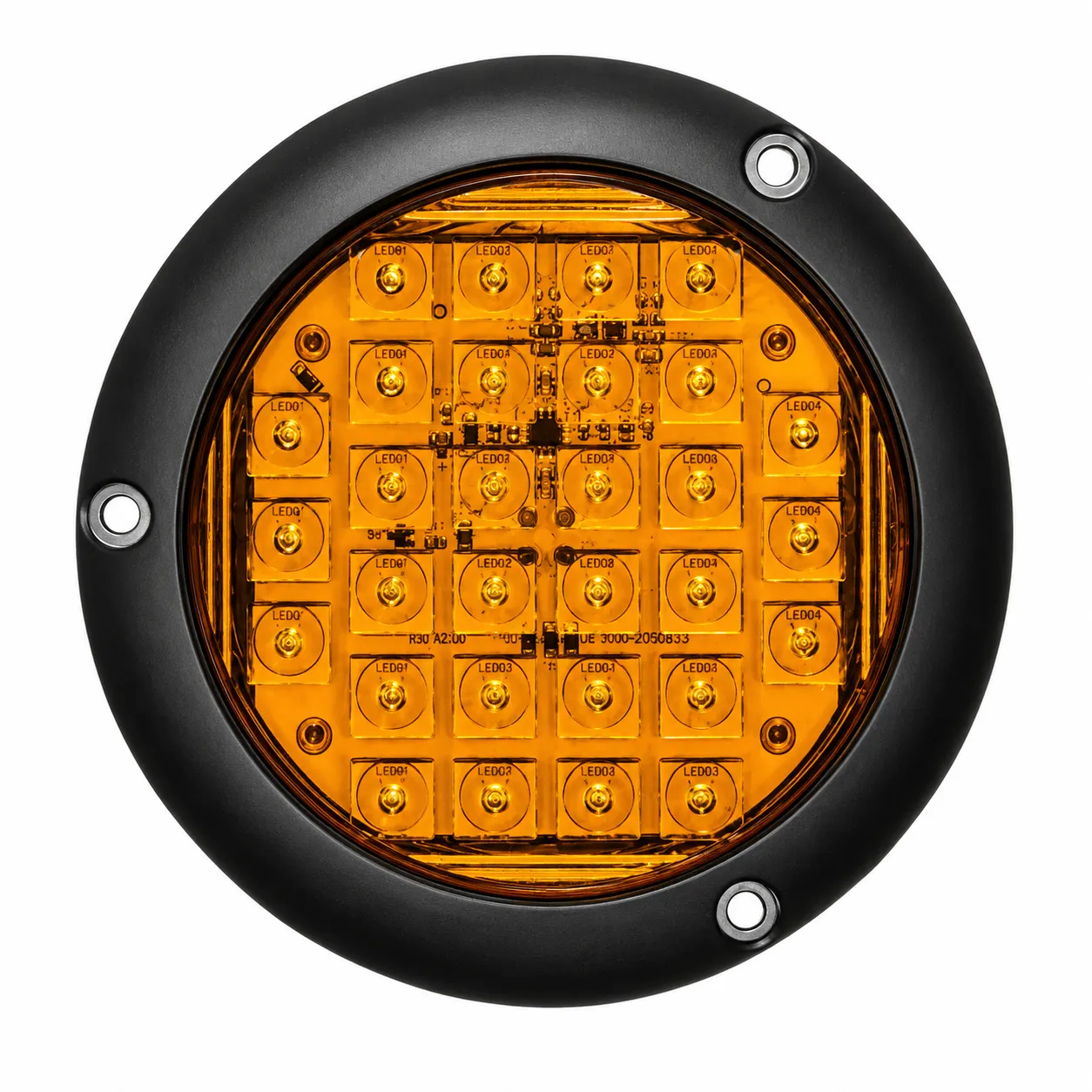 Plafón de 4" ultra slim de 30 LED con estrobo contorno negro