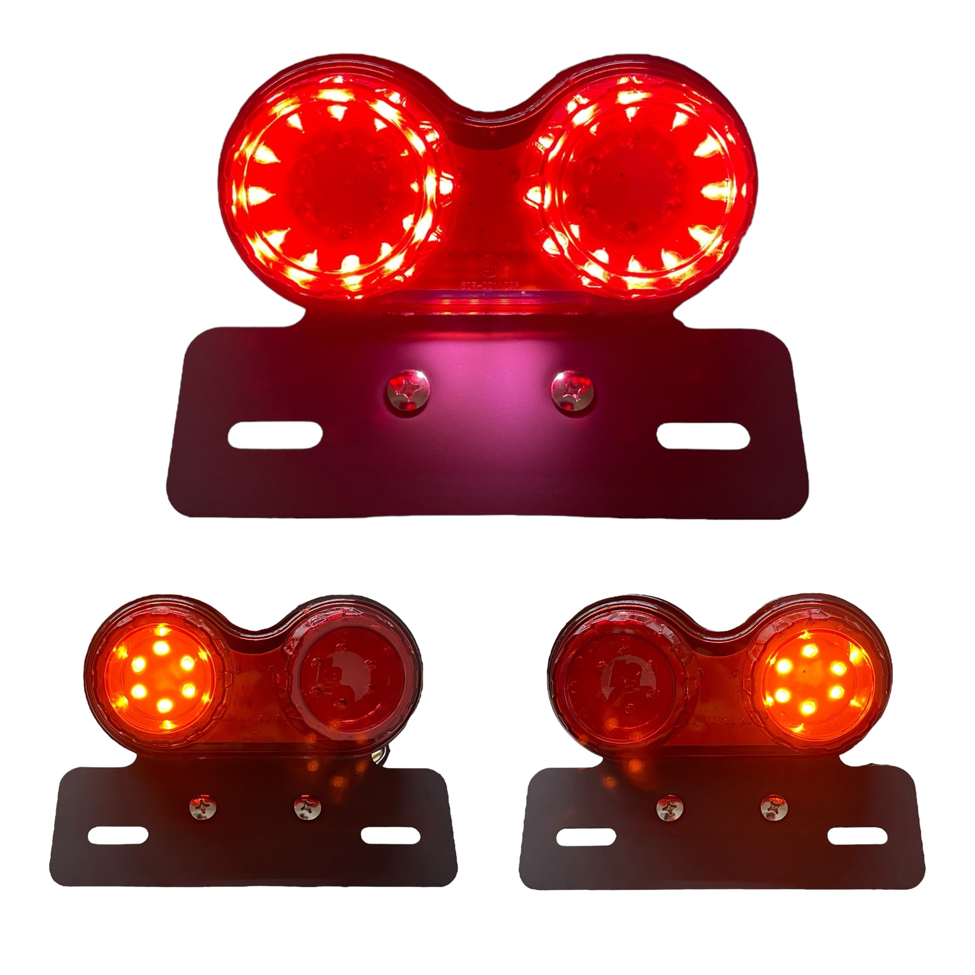 Stop para moto metálico con luz secuencial y estrobo