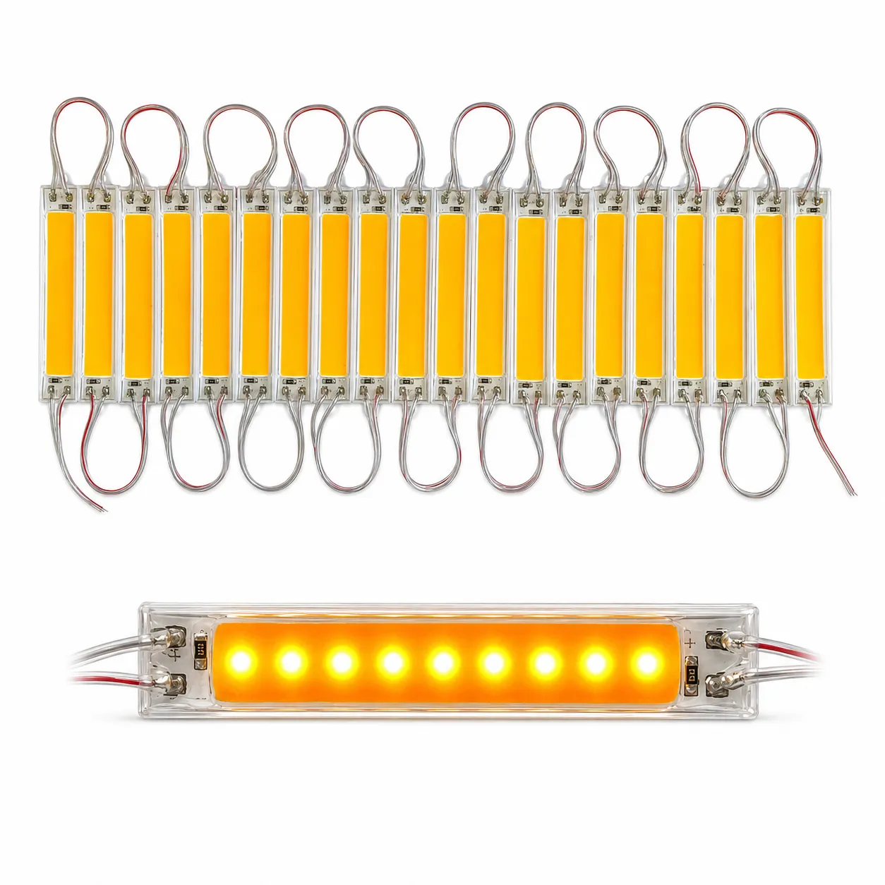 Tira tipo chip de 7.5 cm con LED COB colores disp. — foto 1 de 6