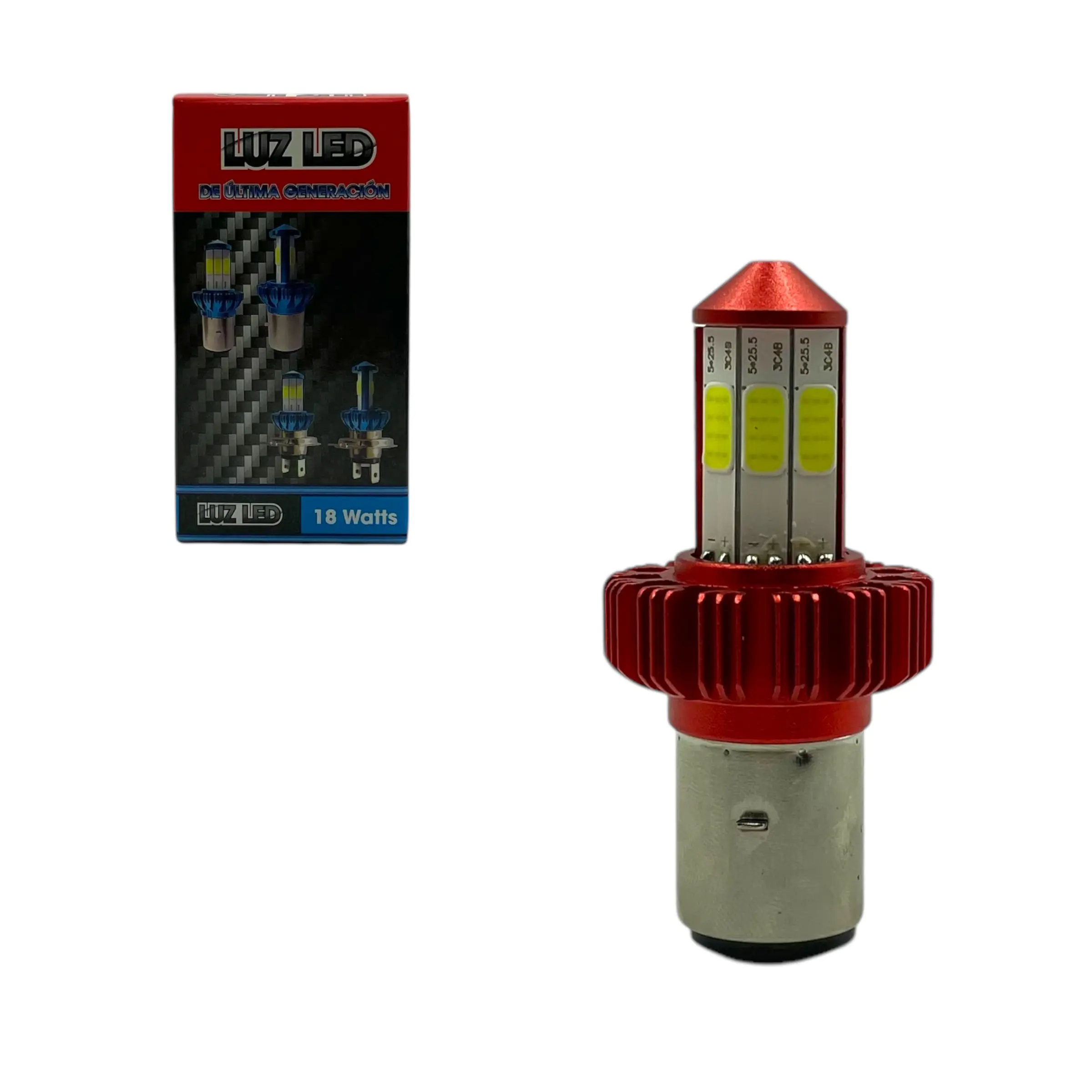 Foco LED rojo de 6 caras para motocicleta
