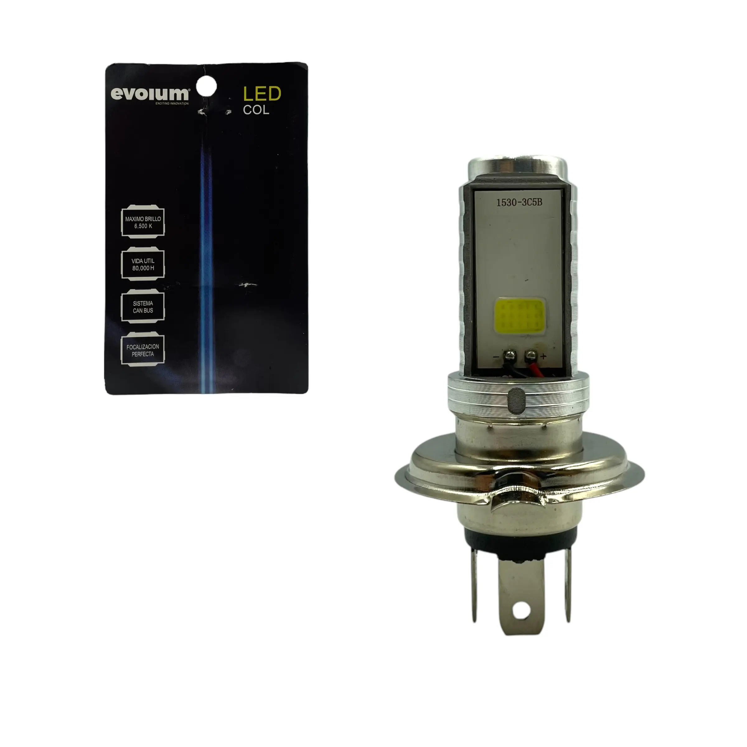 Foco para moto H4 luz blanca