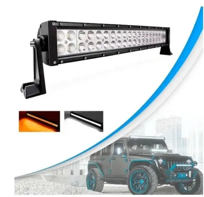 Barra LED recta bicolor (blanco/ámbar) 105 cm