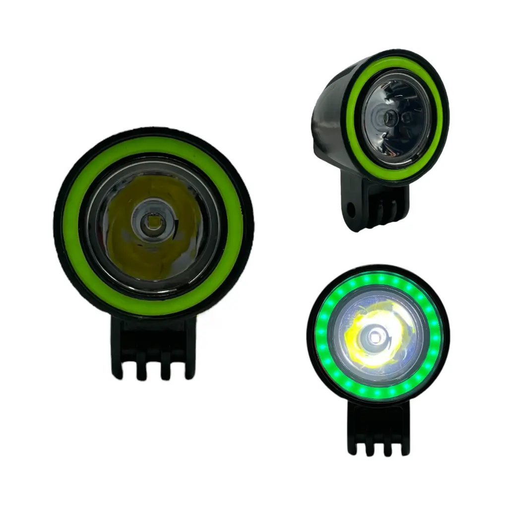 Faro LED min con DRL verde