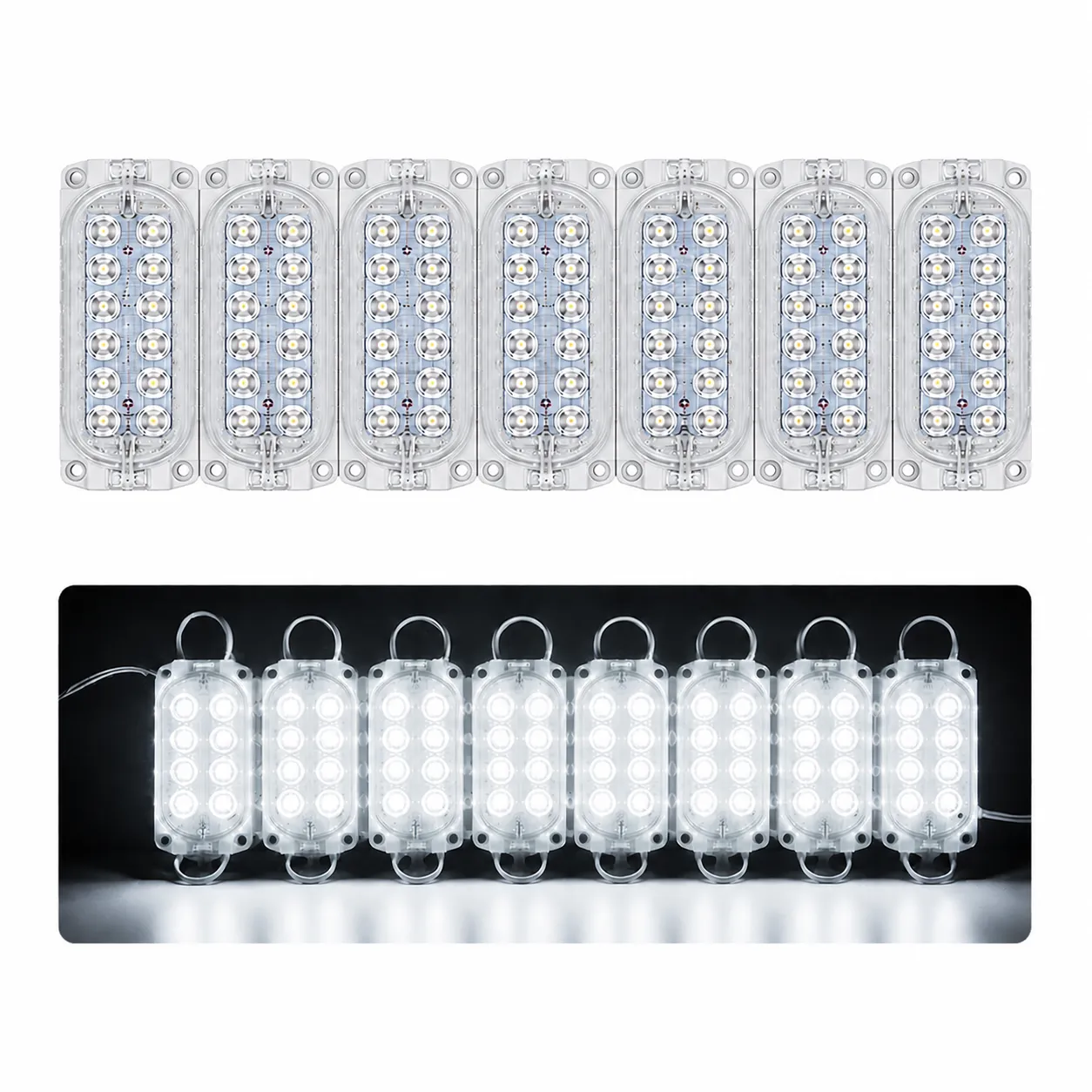 Módulo blanco de 12 LED nueva generación tira de 10 piezas