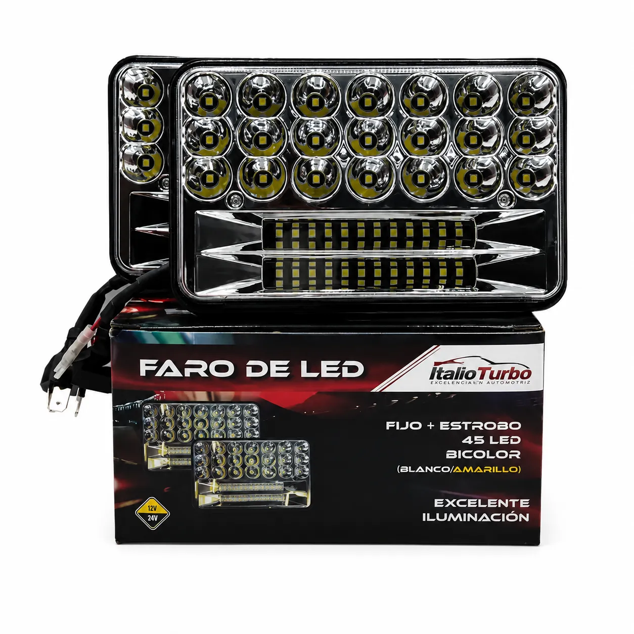 Unidad de 5 pulgadas luz blanca y direccional código patrulla
