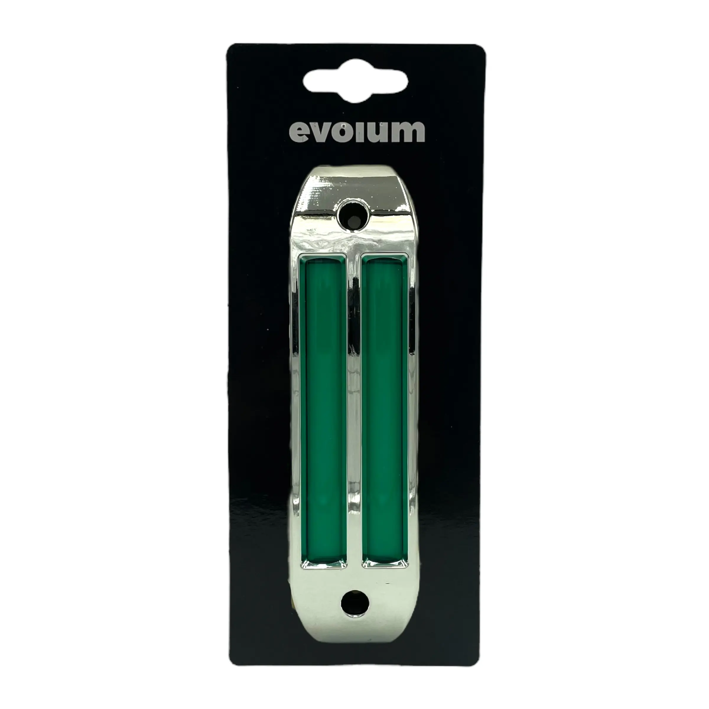 Plafón LED cromado doble rayo verde