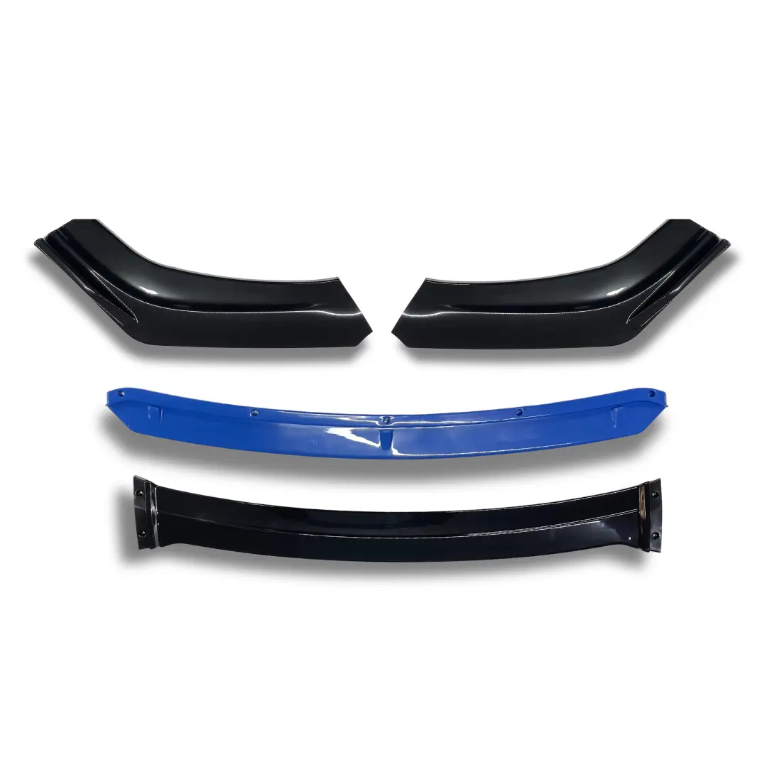 Lip y spoiler negro universal con línea azul