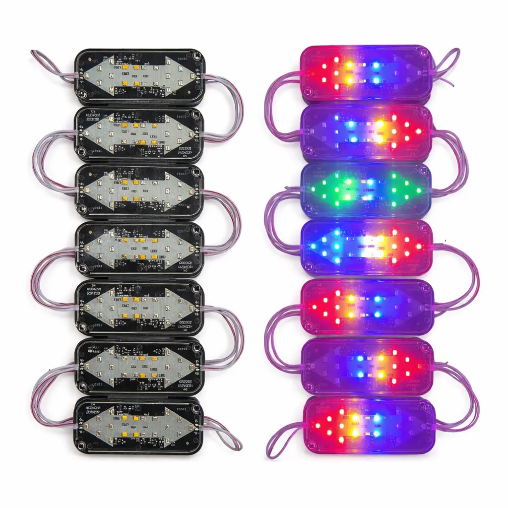 Modulo LED de doble flecha con funciones rgb (Tira de 20 piezas)