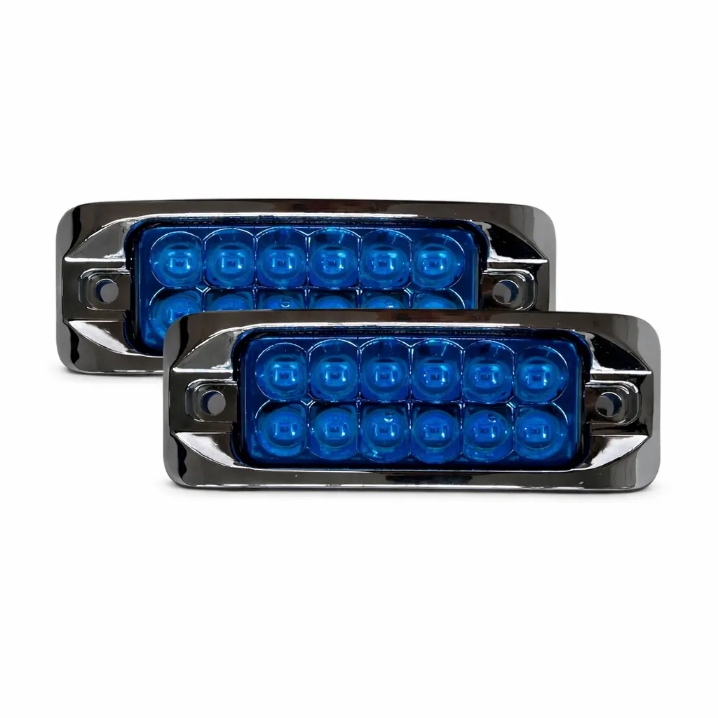 Plafón rectangular azul multi LED