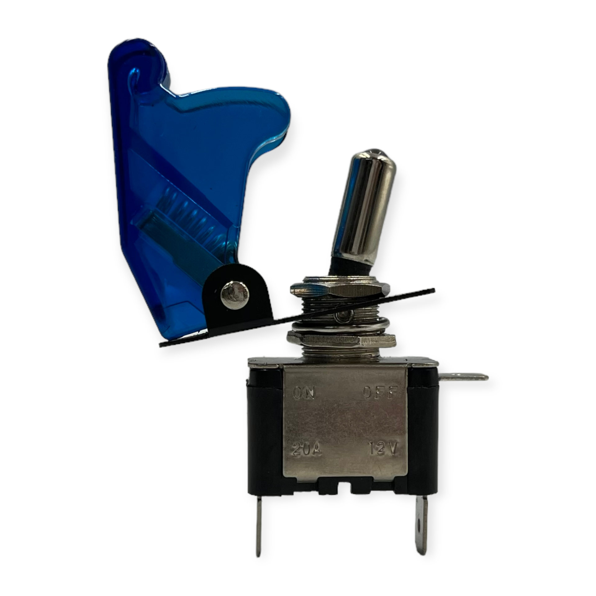 Interruptor con tapa · Azul