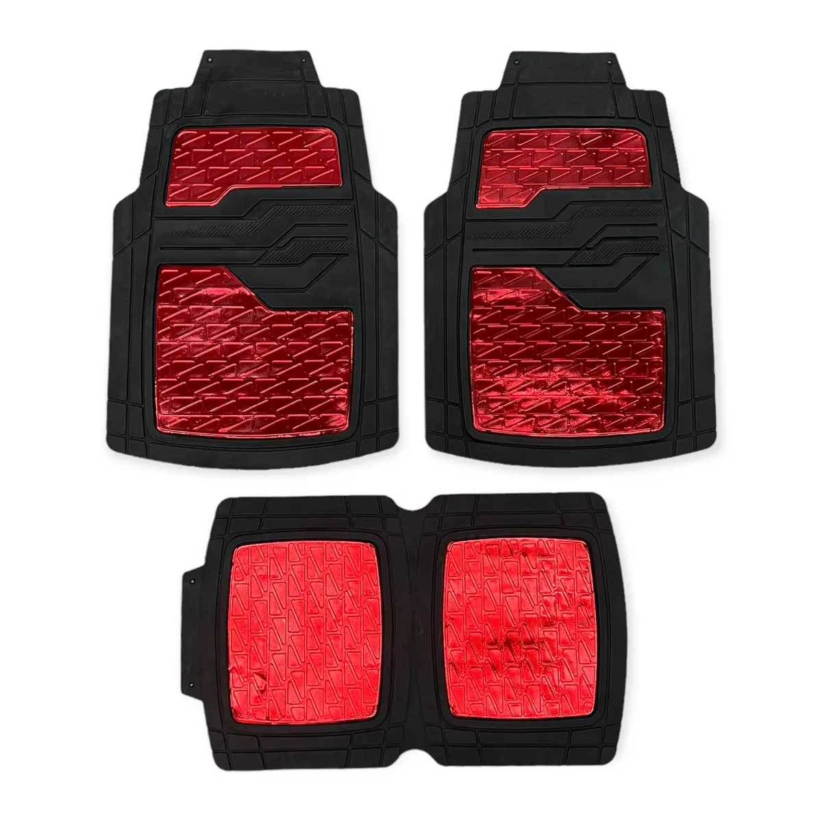Tapete automotriz con posapié  · Rojo
