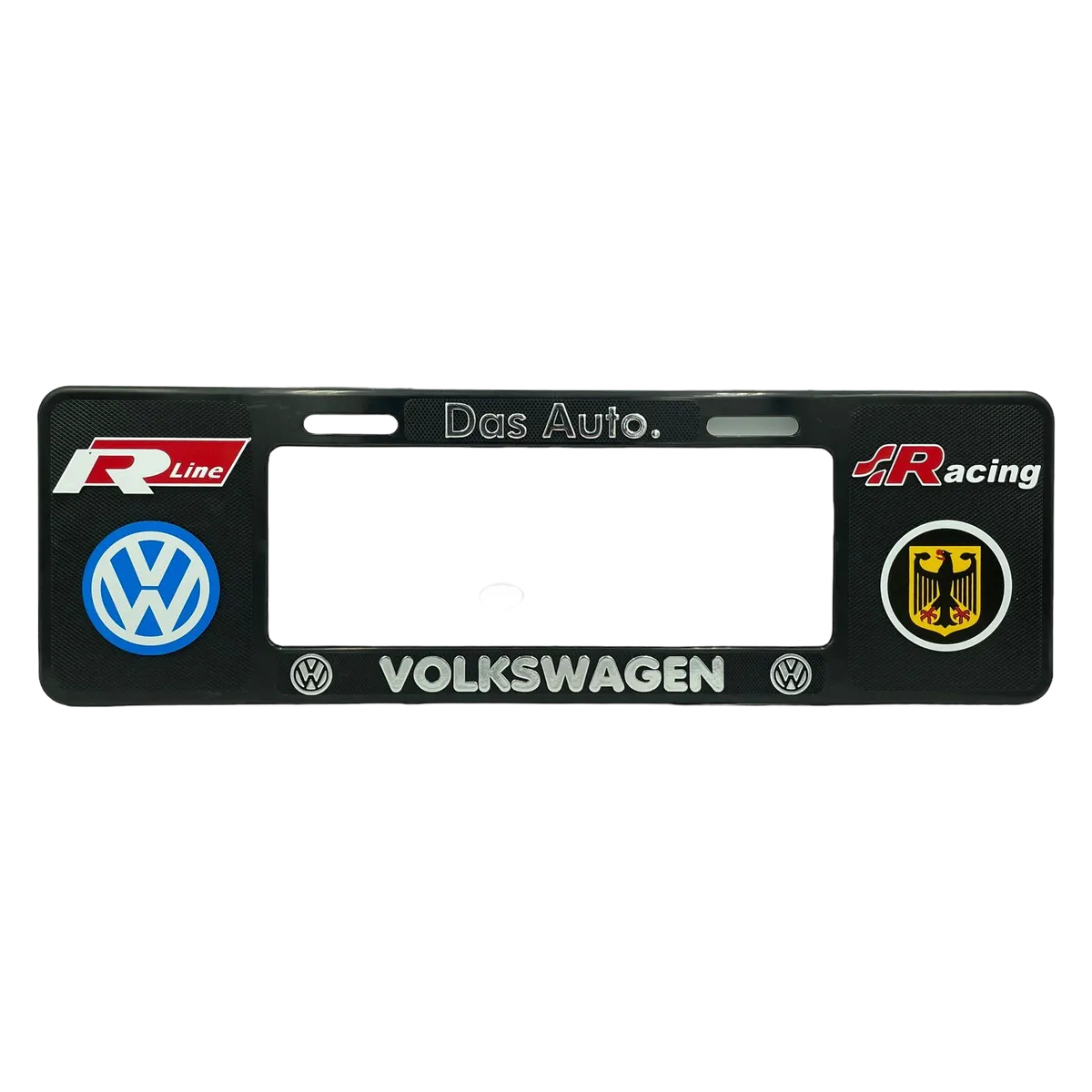 Portaplaca premium tipo europeo — VW R LINE