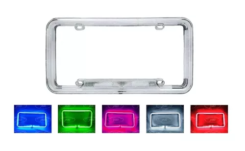 Portaplaca automotriz de neón  · Azul
