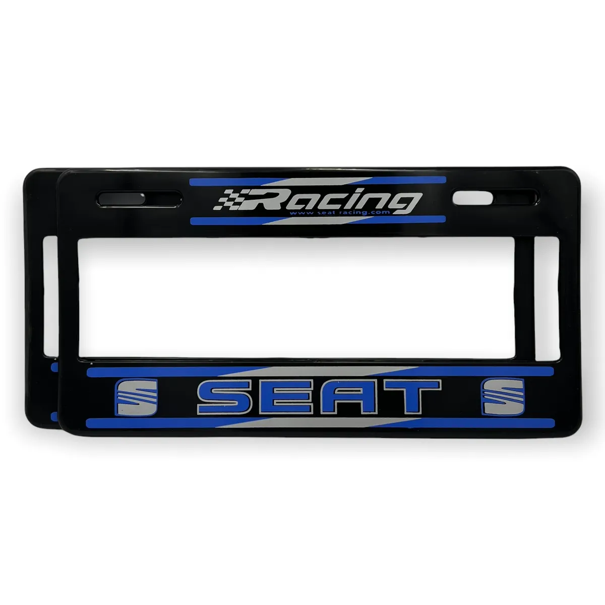 Portaplaca flexible marca Seat  · Azul