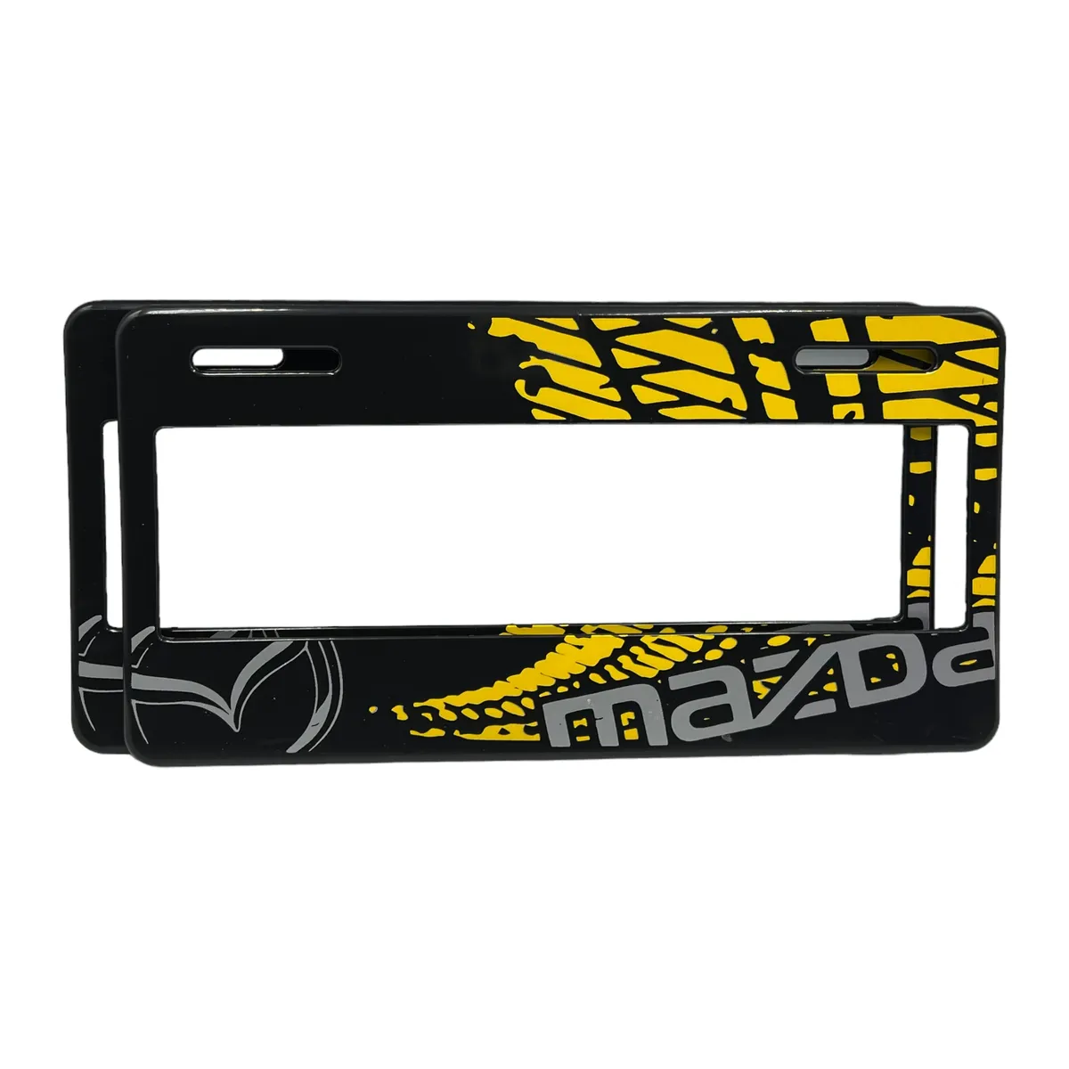 Portaplaca flexible Mazda road · Verde