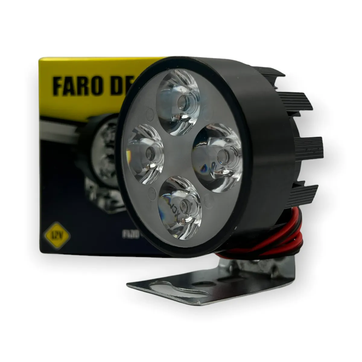 Faro de 4 LED disponible en carcaza de colores — Negro