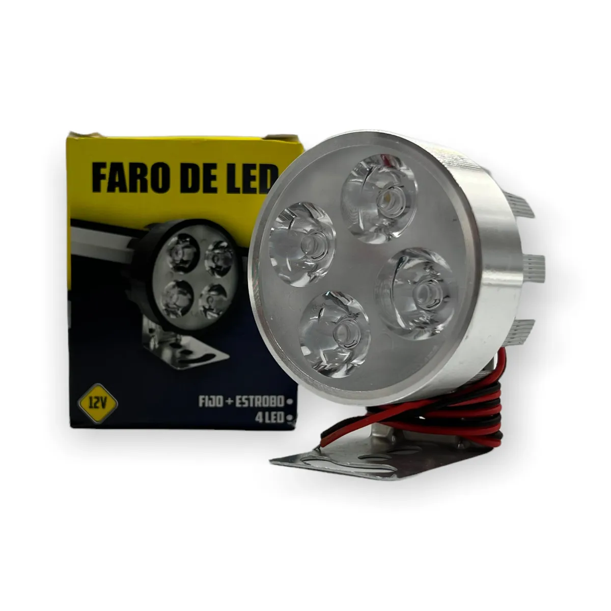Faro de 4 LED disponible en carcaza de colores — Plata