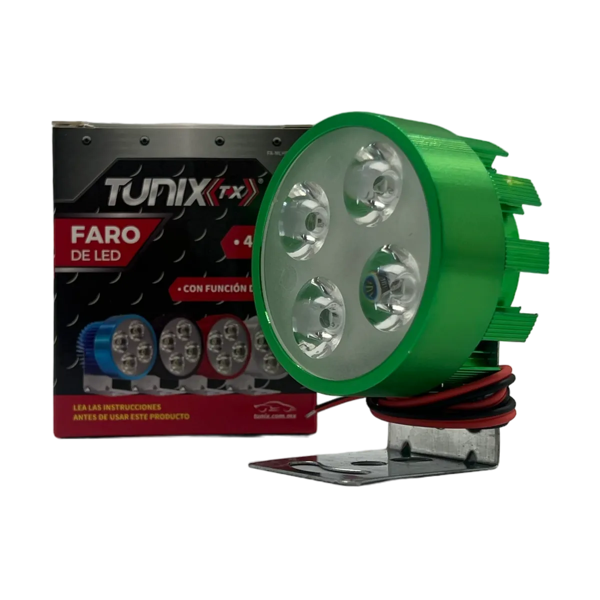 Faro de 4 LED disponible en carcaza de colores — Verde