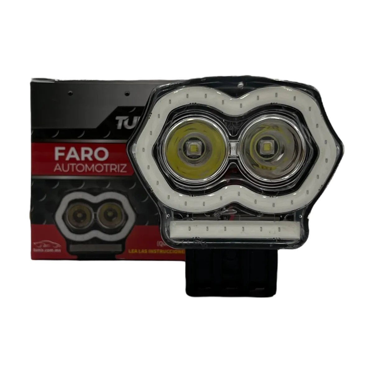 Faro para moto con ojo de ángel de color y usb  · Azul