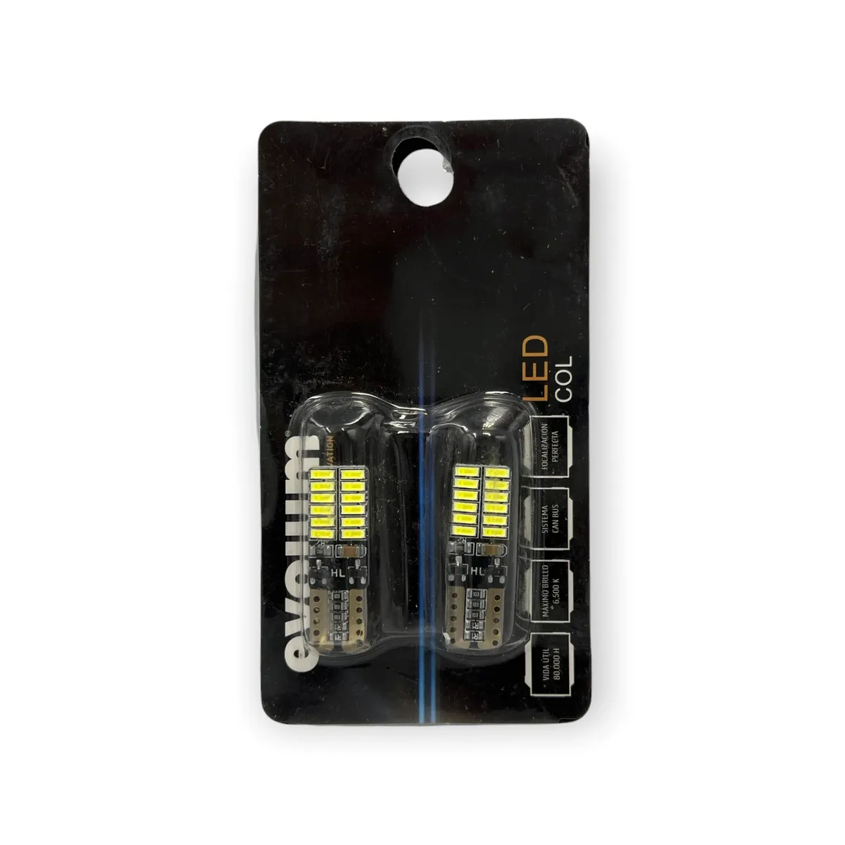 Foco LED de pellizco Evolum T10 4014 canbus — Blanco