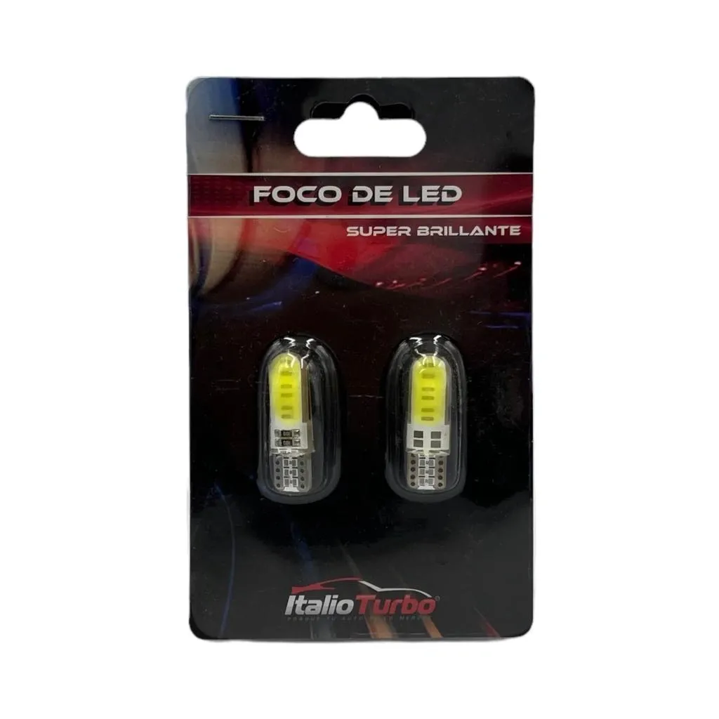 Foco T10 "pellizco" con recubrimiento de gel — Blanco