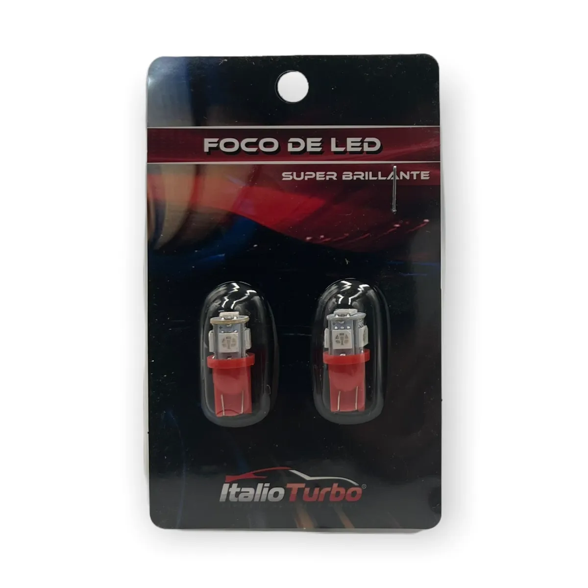 Foco T10 tipo mazorca con 5 hyperled — Rojo
