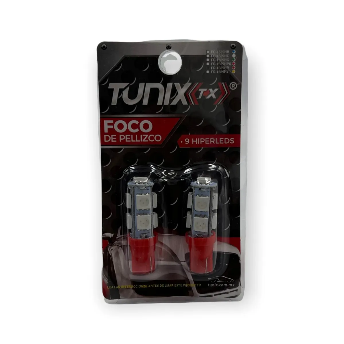 Foco T10 con 9 hyperled — Rojo