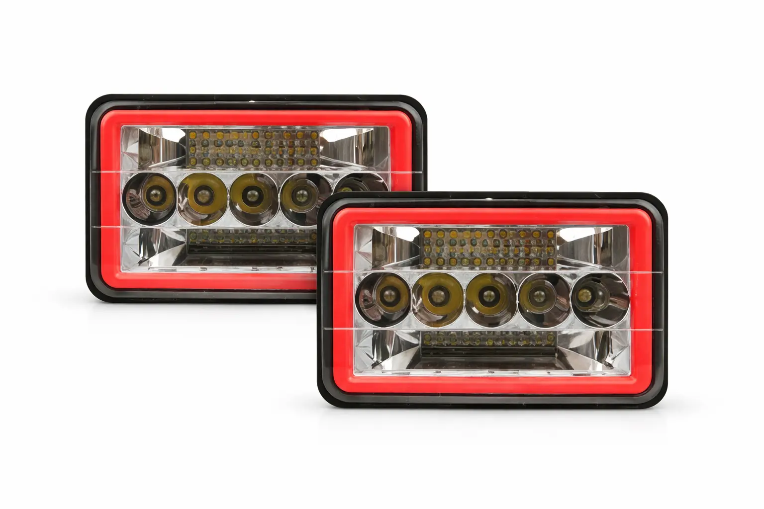Unidad de 5 pulgadas con arillo glo  · Rojo