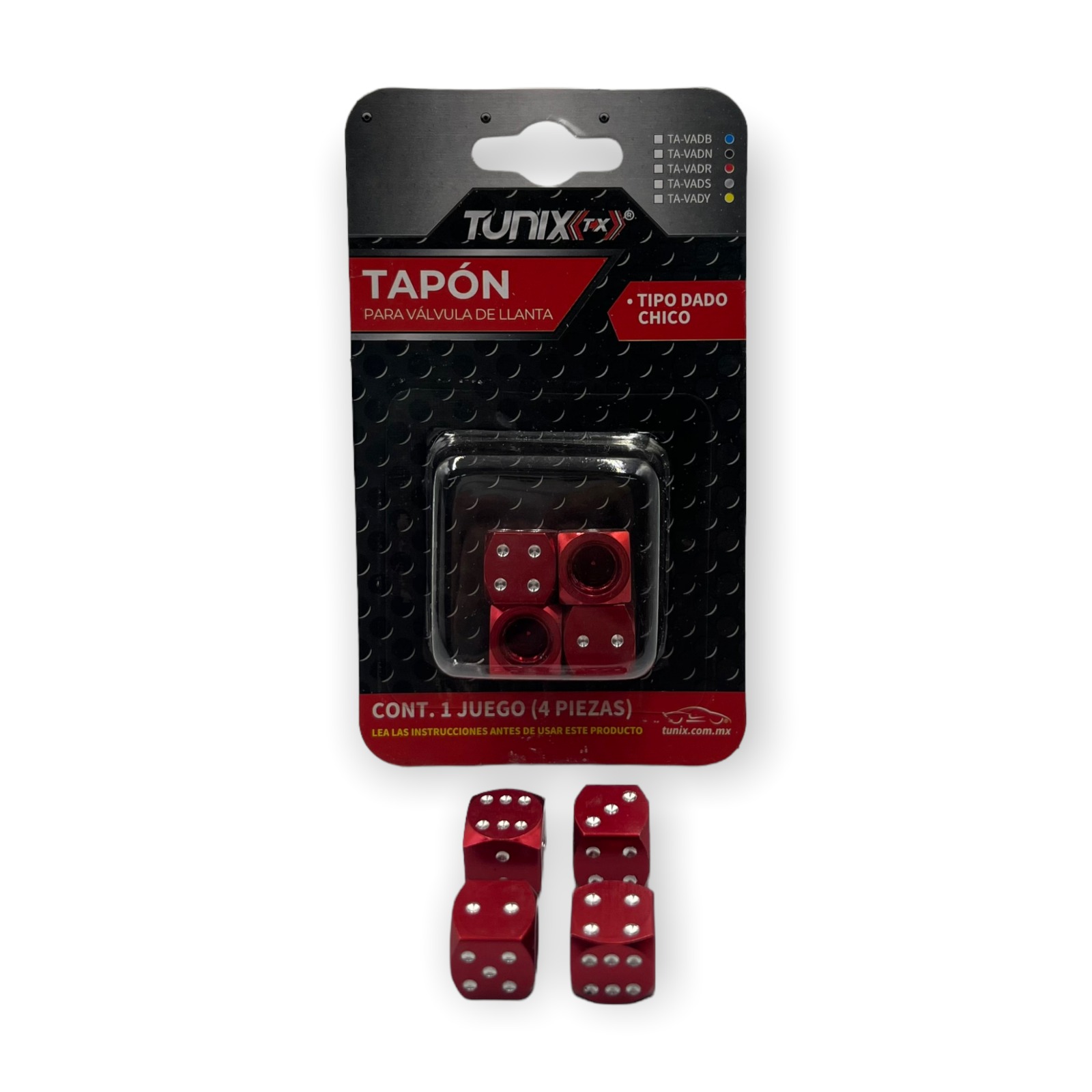 Tapón de válvula de dado · Rojo