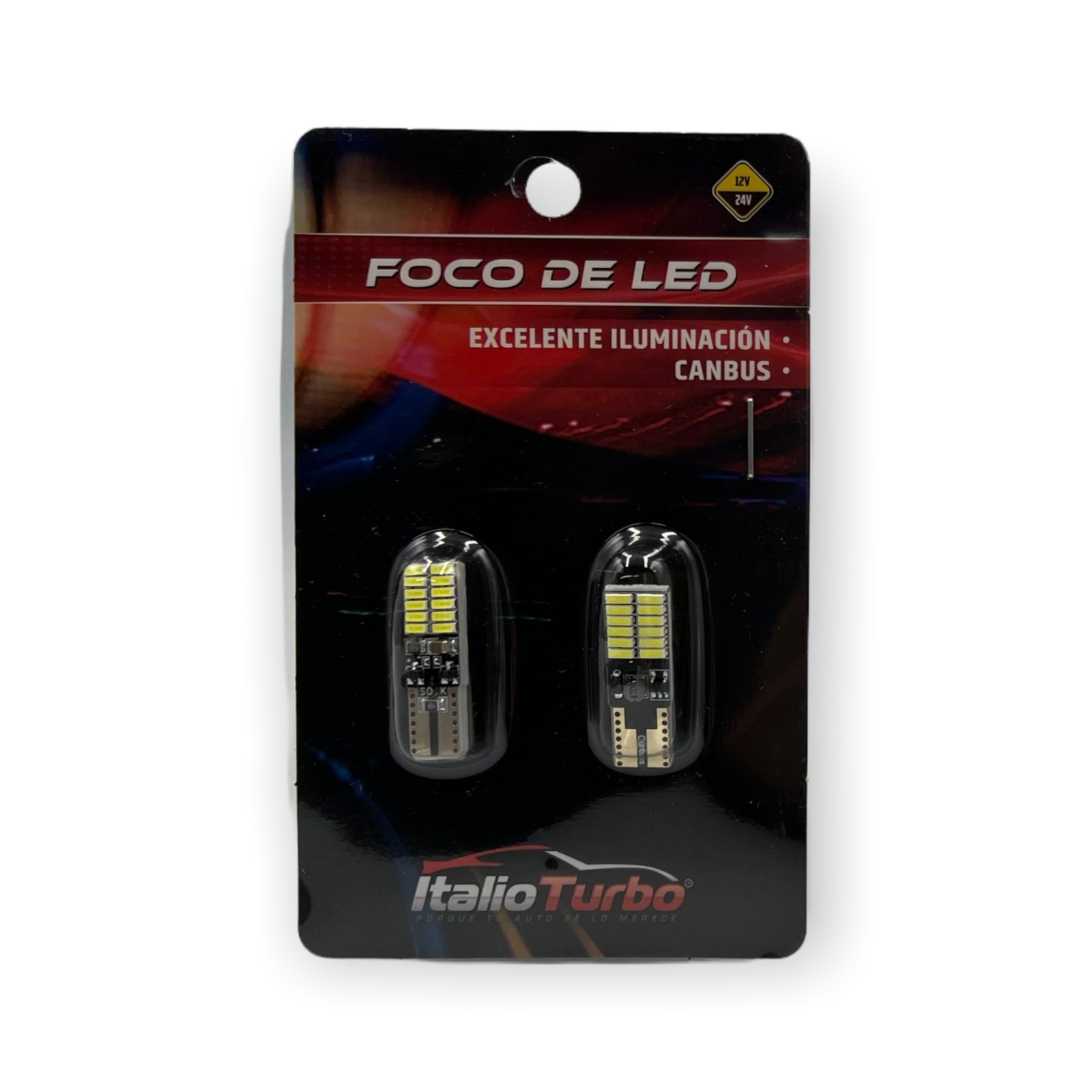 T10 con 24 LED y canbus  · Blanco