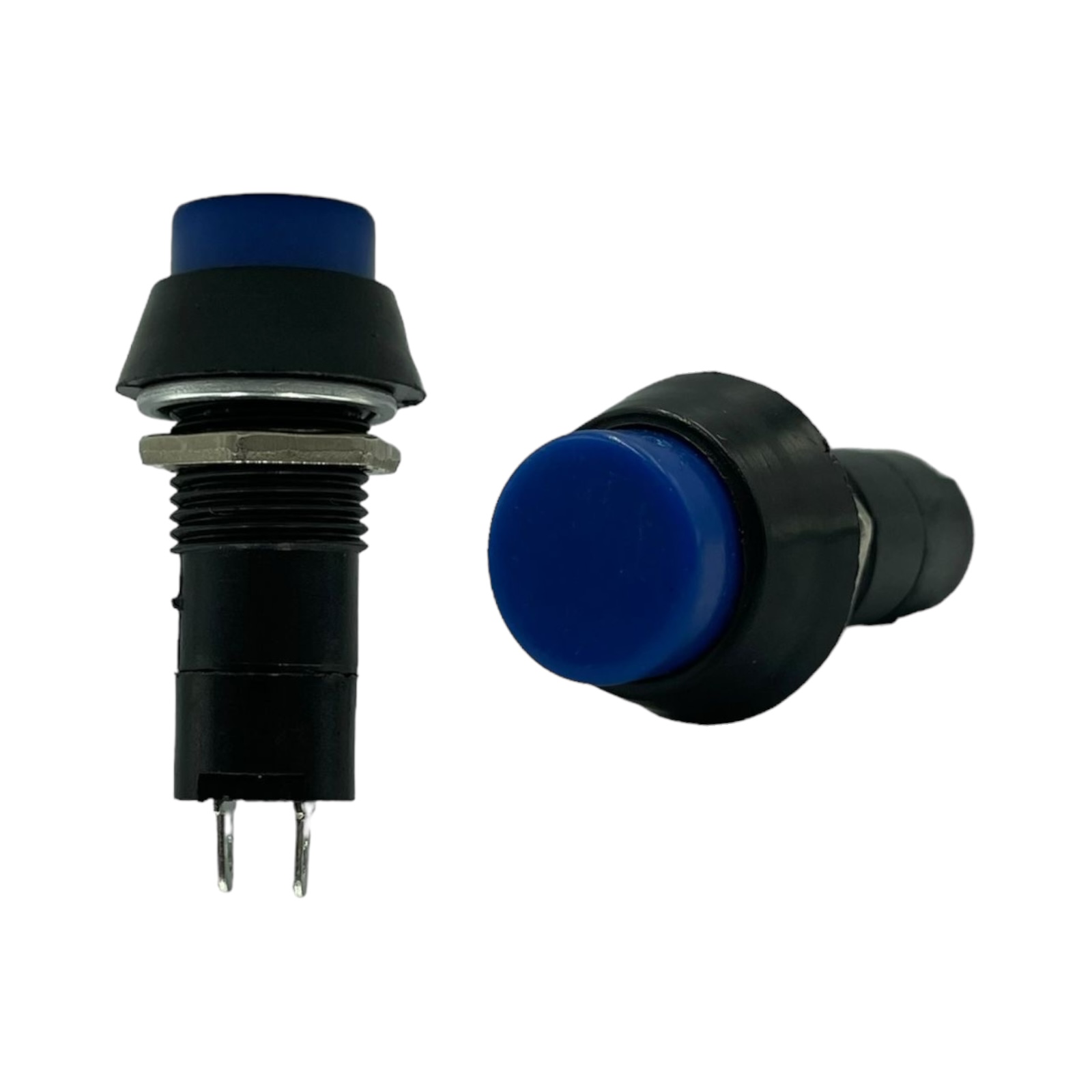 Switch de botón tipo interruptor función ON / OFF · Azul