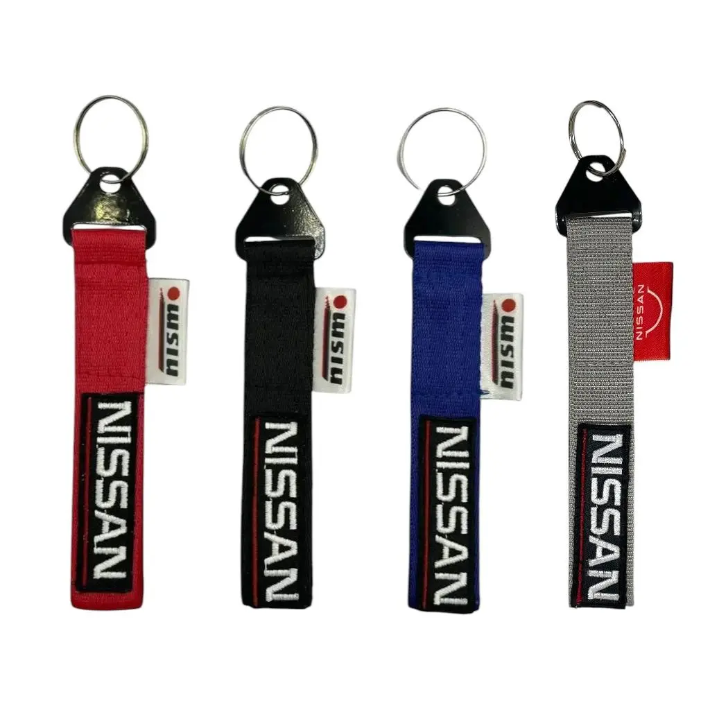 Llavero de tirón Nissan (azul, negro y rojo) · Azul