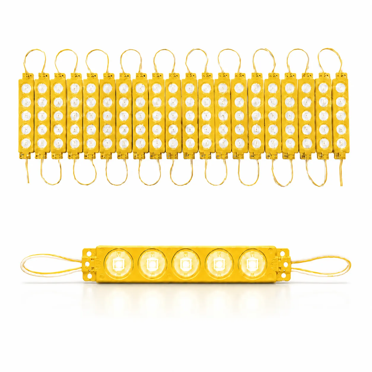 Modulo LED 5050 tira de 20 piezas en varios colores  · Amarillo
