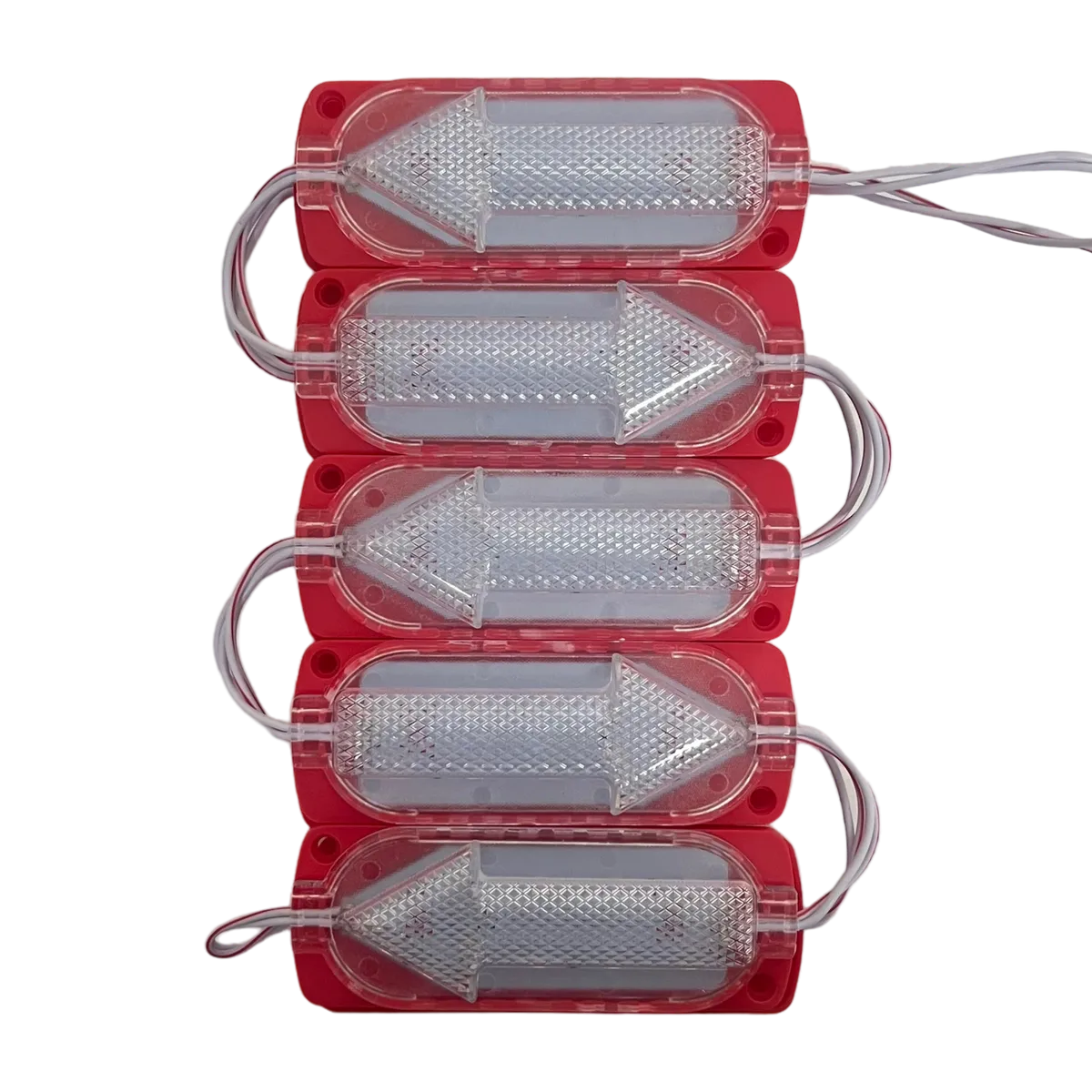 Modulo LED tipo flecha en varios colores (tira de 10 piezas) — Rojo