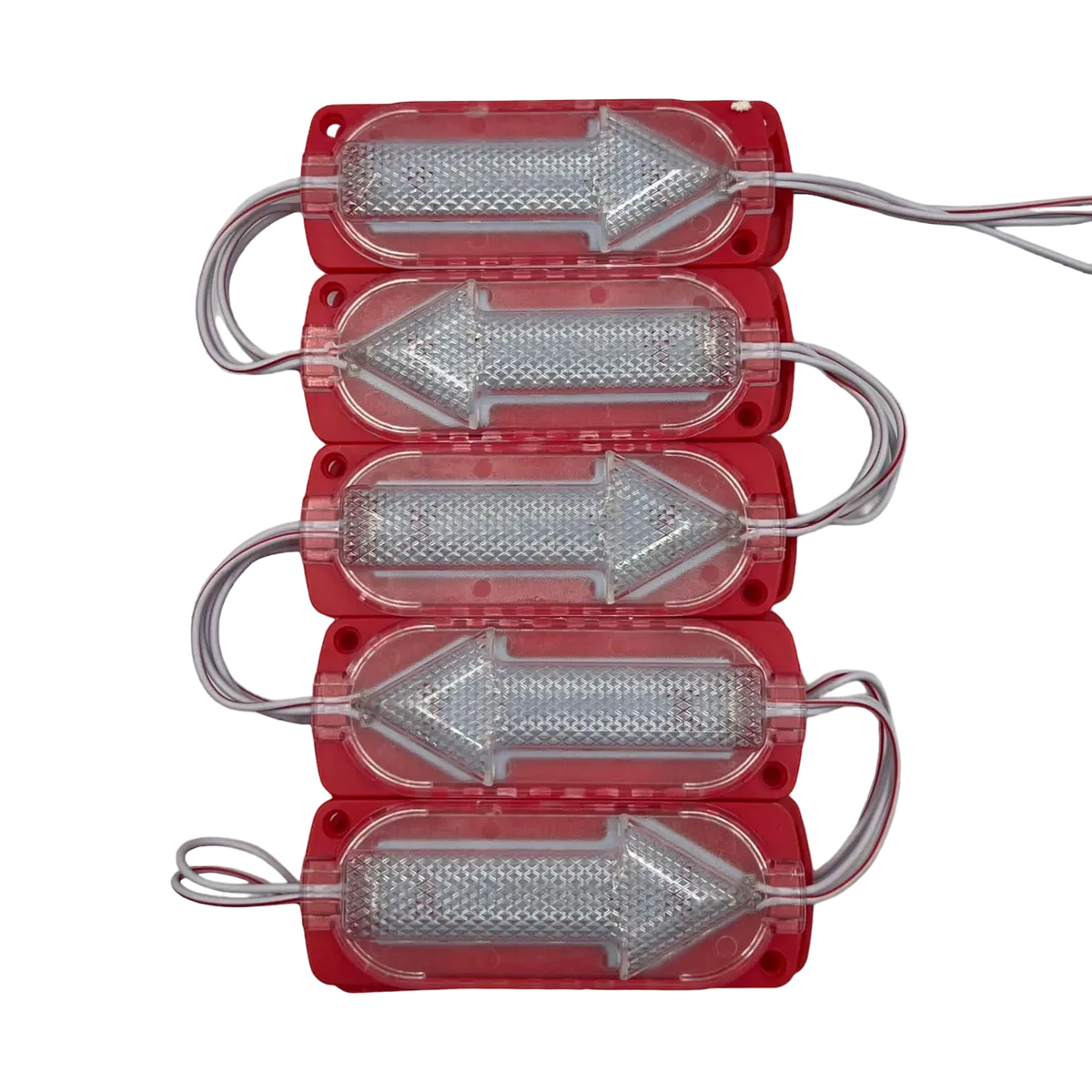 Modulo tipo flecha con 15 LED tira de 10 piezas · Rojo