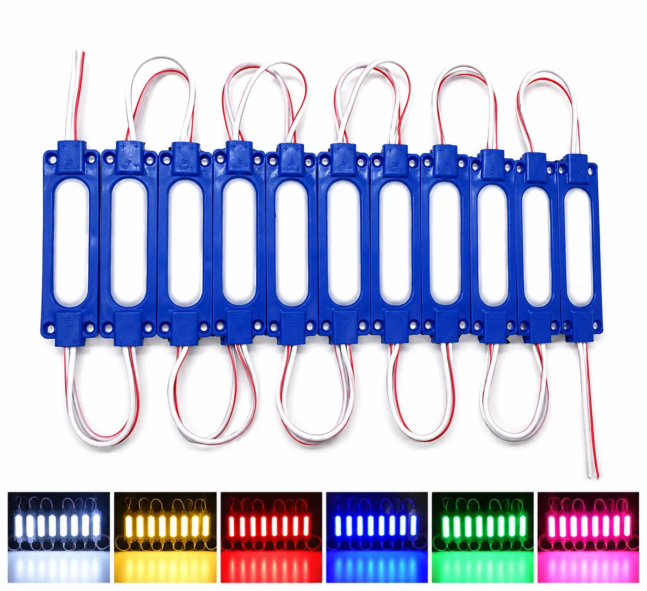 Módulo LED tipo plasma tira de 20 piezas · Blanco