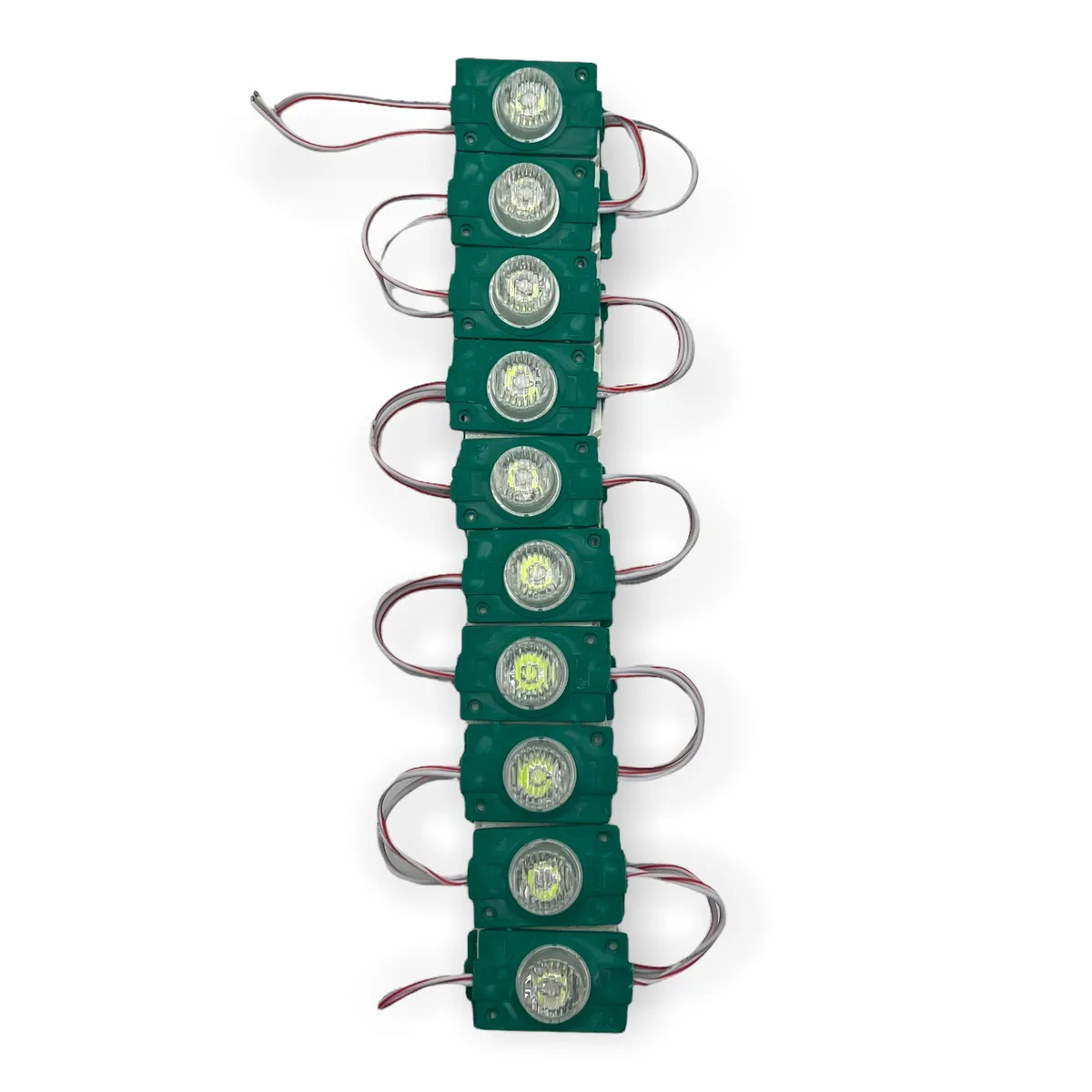Módulo LED tipo sombrero (tira de 20 piezas) · Verde