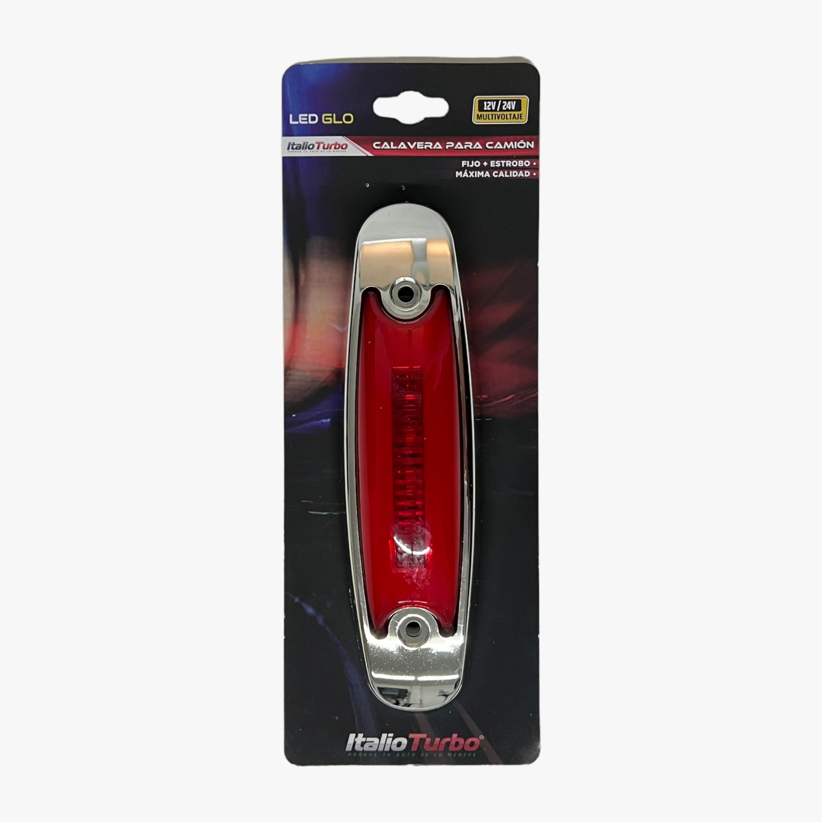 Plafón tipo Peter Bilt con GLO función fijo + estrobo  · Rojo