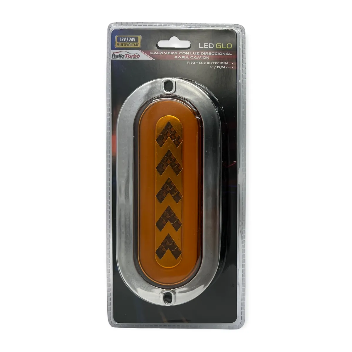 Plafón LED ovalado con flecha secuencial GLO  · Ámbar