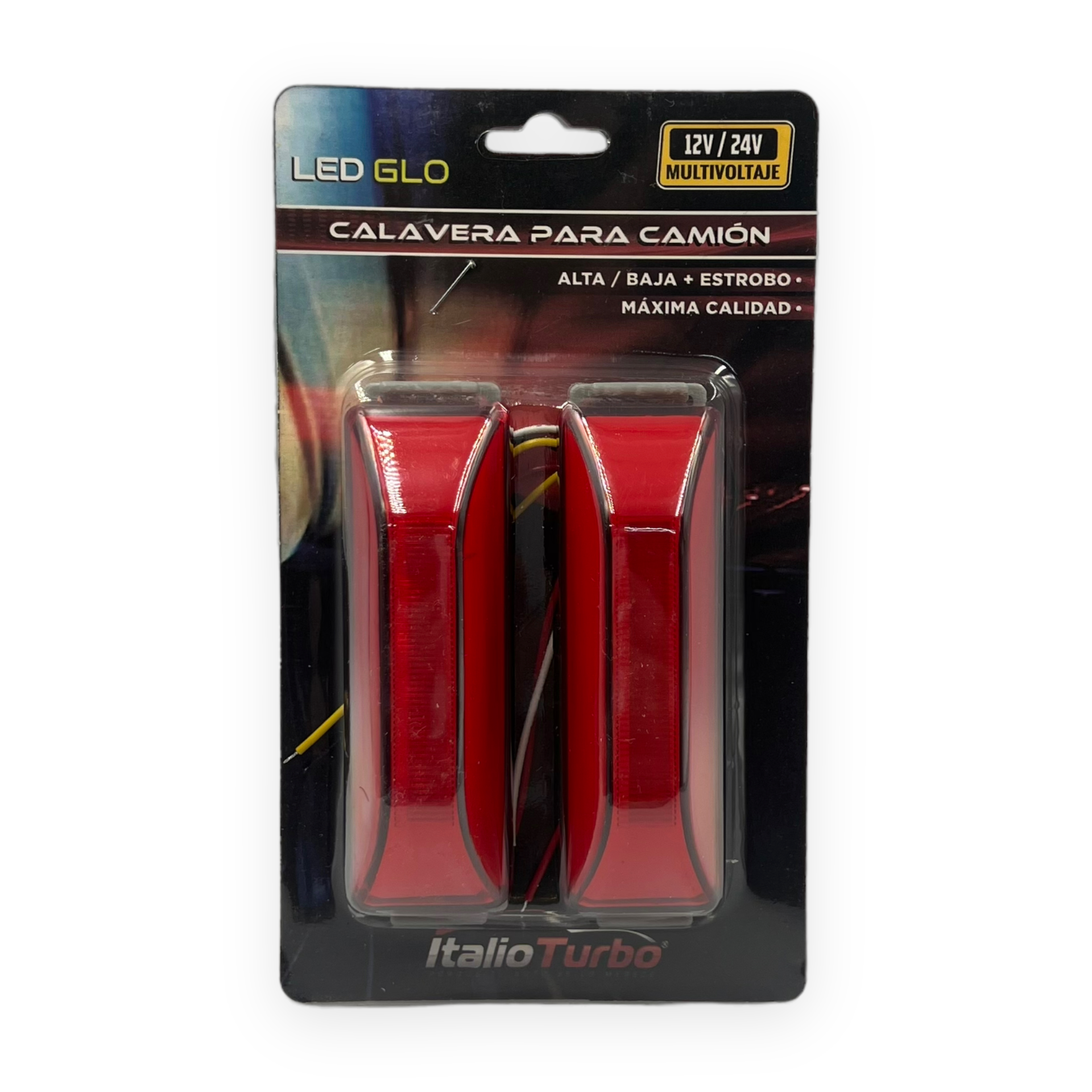 Plafón lateral tipo "Kenworth" GLO · Rojo