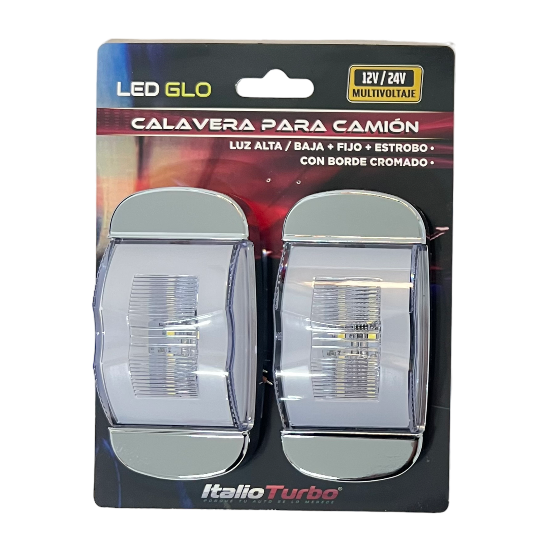 Plafón lateral para camión con borde cromado  · Blanco
