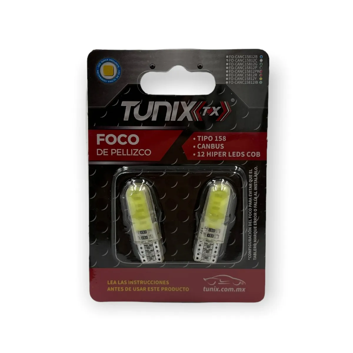Foco T10 de gel con canbus — Blanco