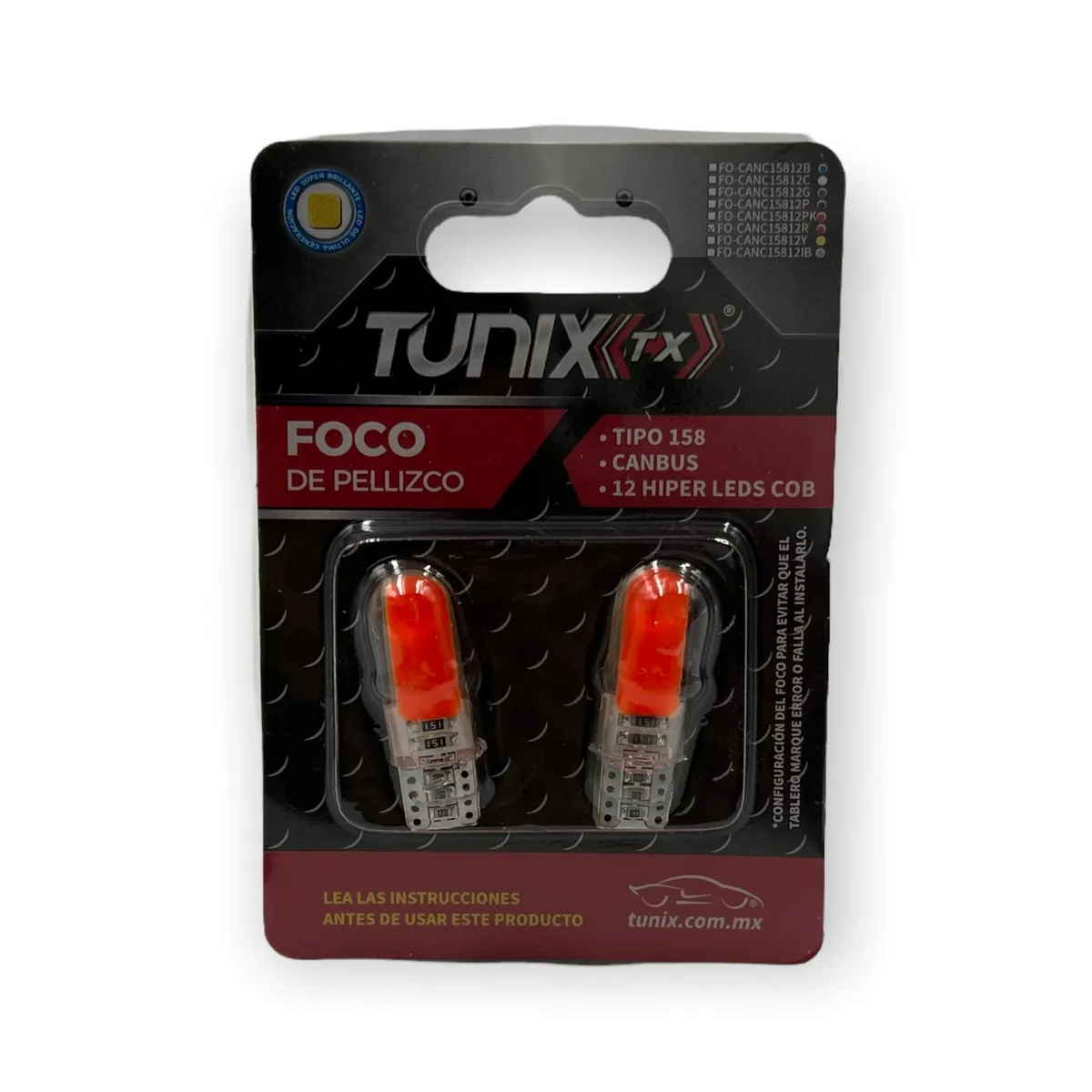 Foco T10 de gel con canbus — Rojo