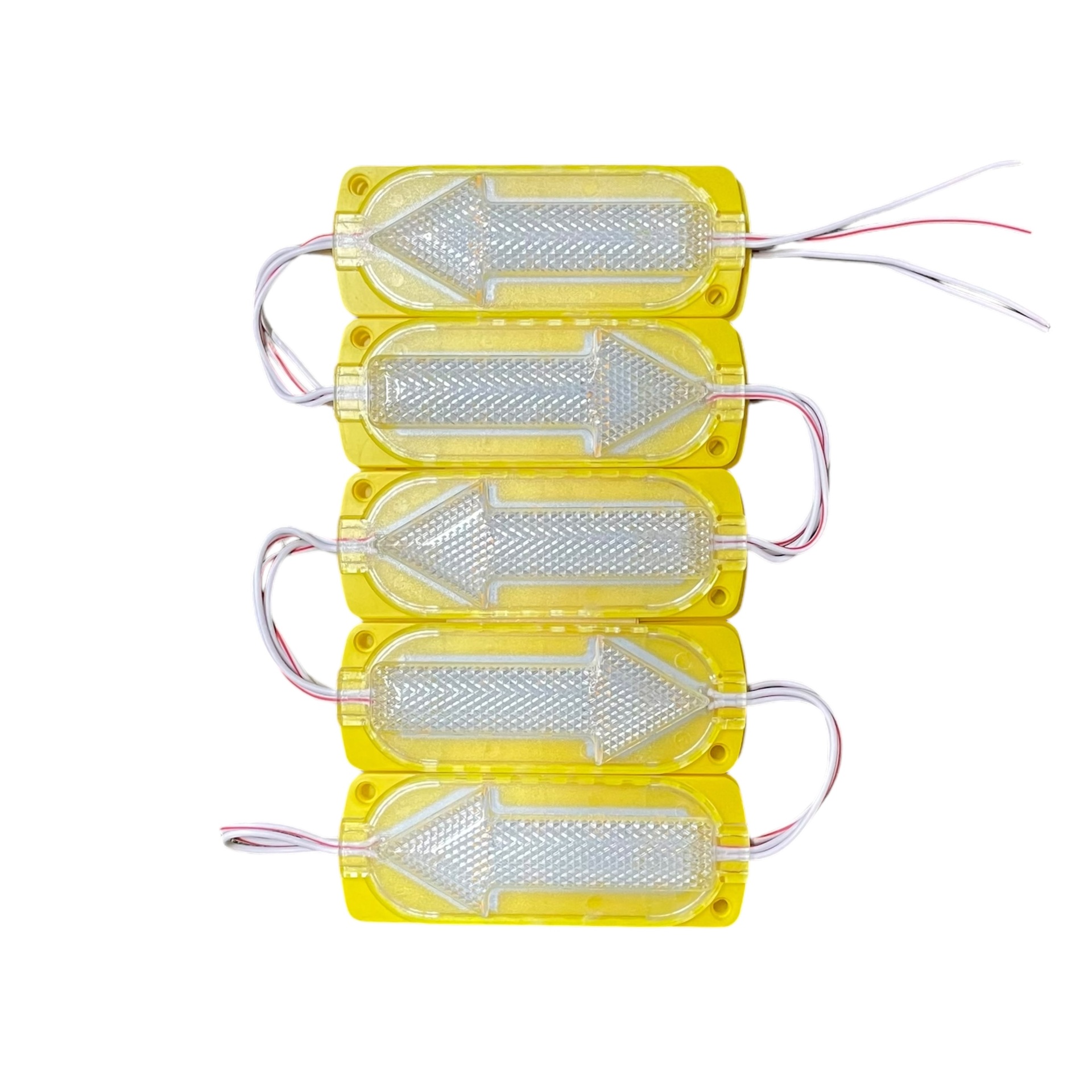 Modulo tipo flecha con 15 LED tira de 10 piezas · Ámbar