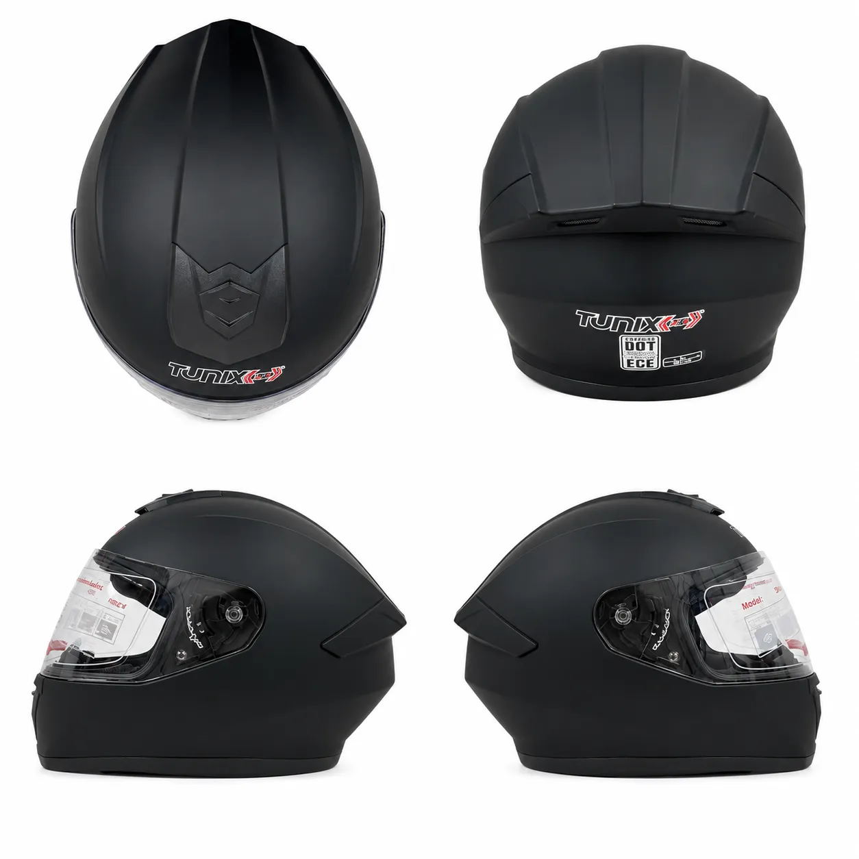 Casco cerrado negro mate  · XL