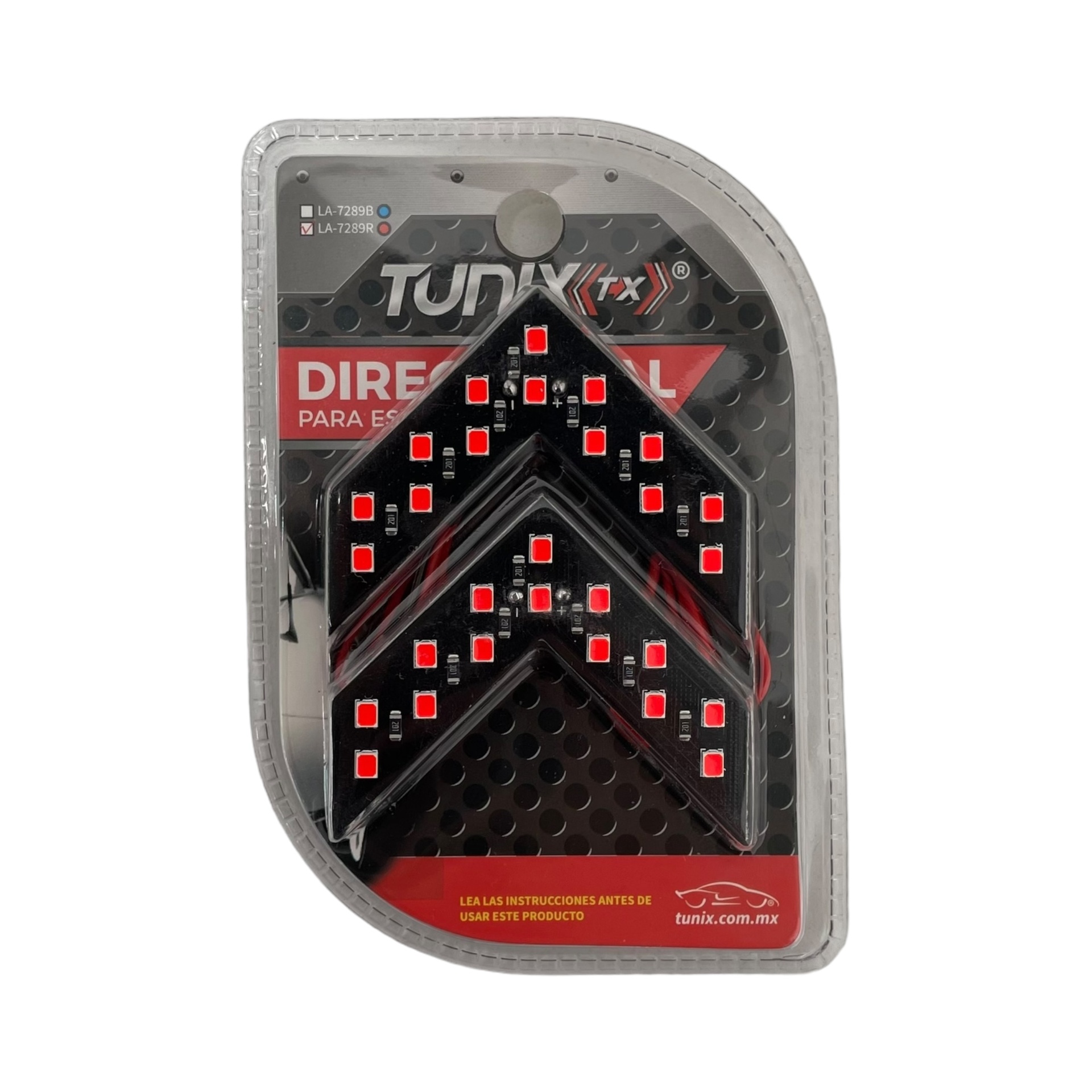 Luz direccional para espejo automotriz con LED color rojo · Azul